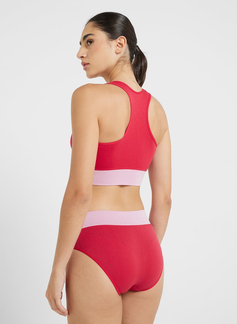 Ginger Contrast Band Bralette & Brief Set - Image 4