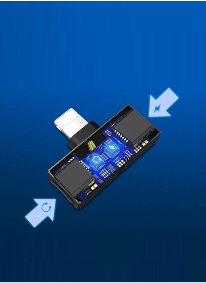 Bastec MFI Certified 2-in-1 Lightning Adapter for iPhone - Listen, Charge, Transfer, Phone Calls  - Image 4