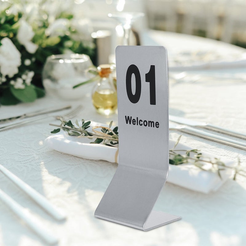 Stainless Steel 1-10 Double side Table Numbers Props for Wedding Party Decoration - Image 2