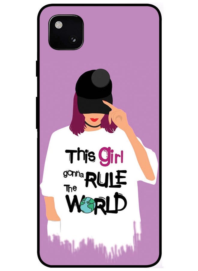 EYE CATCH - Protective Case Cover For Google Pixel 4A Smart Series Printed Protective Case Cover for Google Pixel 4A This Girl Gonna Rule The World Copy - Image 1