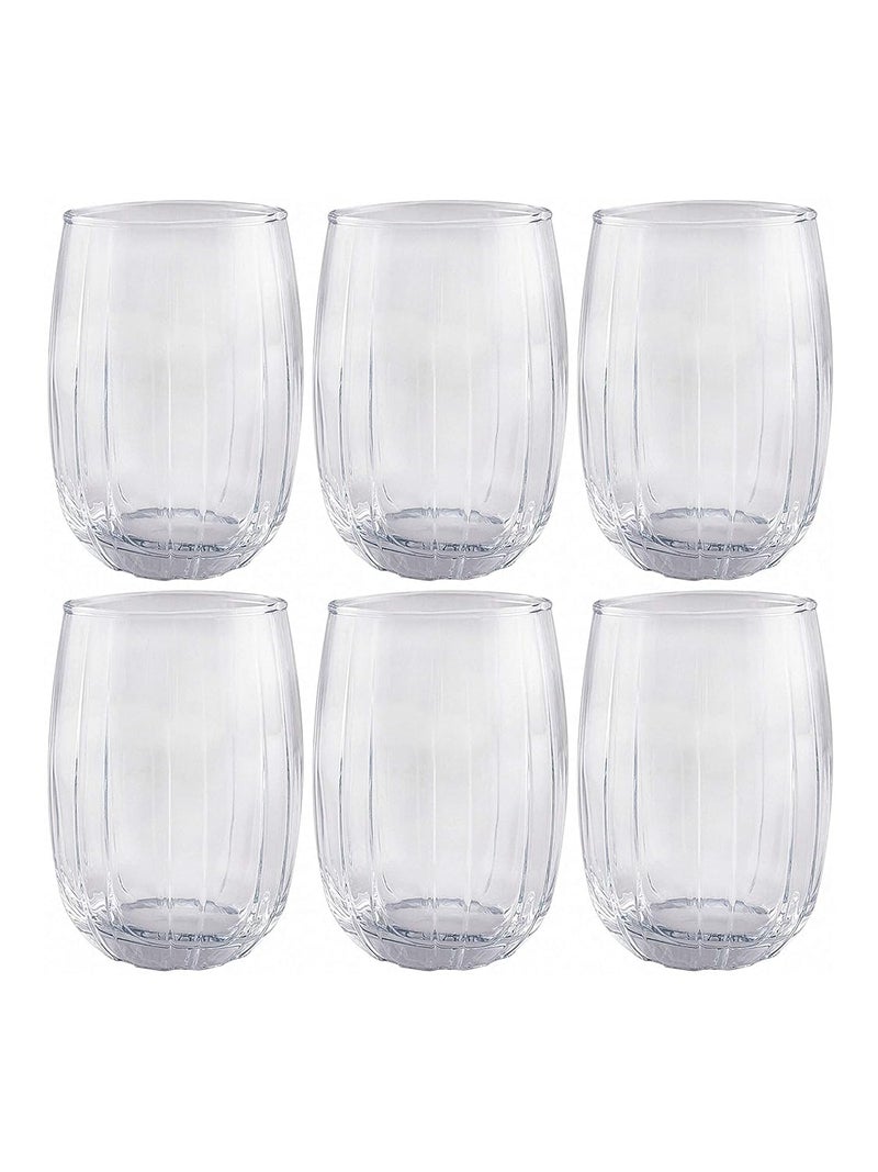 Goodhomes Glass Juice Tumbler Set of 6pcs Clear 6 Cup - Image 2