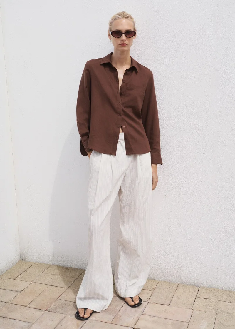 مانجو Lyocell shirt with pocket
