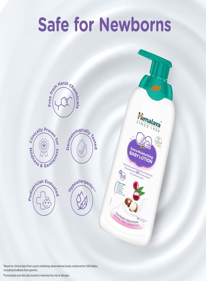 Himalaya Extra Moisturizing Baby Lotion with Shea Butter | pH 5.5 | 400ml - Image 3