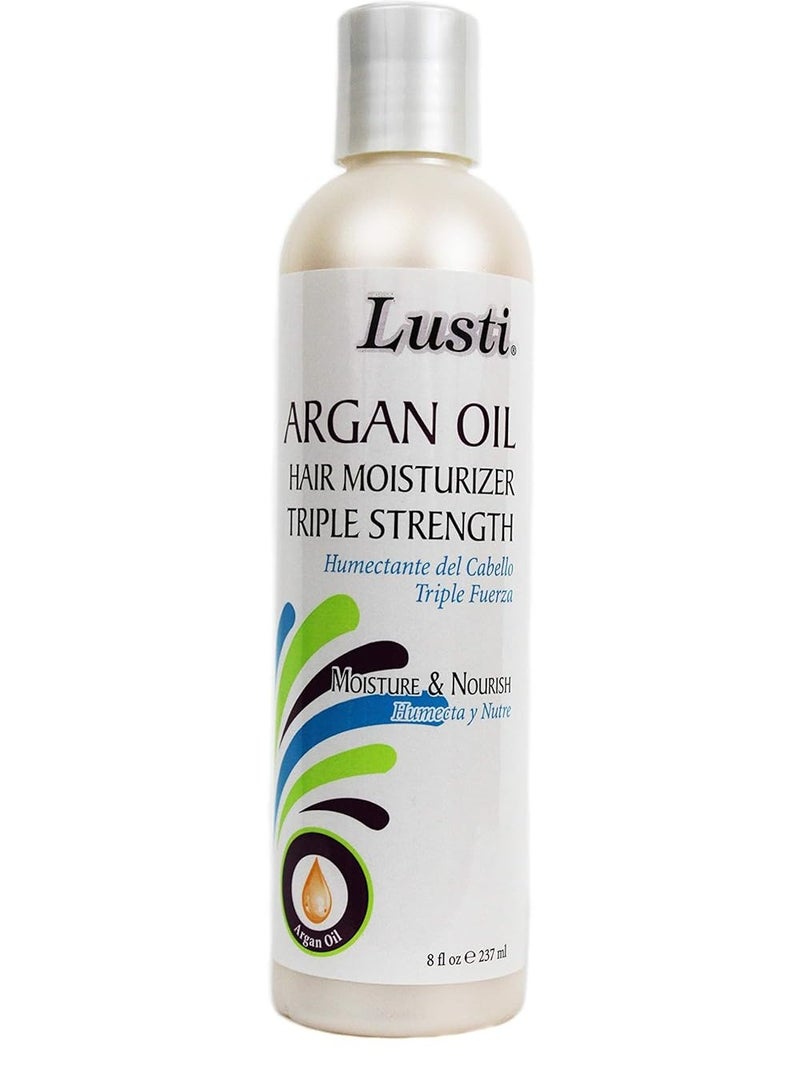 Lusti Argan Oil Hair Moisturizer Triple Strength, 8 fl oz - Moisture & Nourish - Eliminate Dryness Completely - Image 1