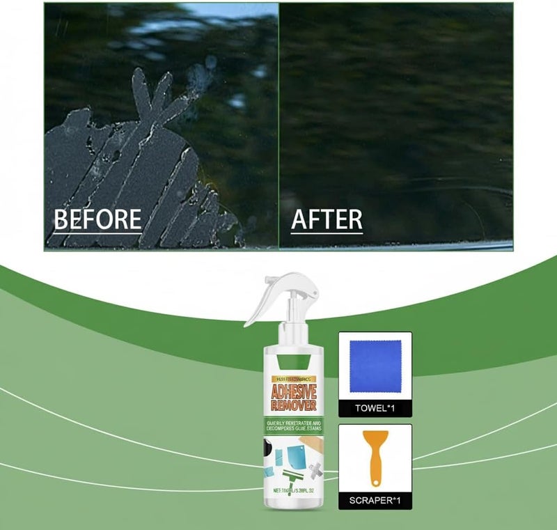 كاست ويف مزيل لاصقات، Surface-Safe Glue Remover مع مكشط بلاستيكي، سعة 3.38 أونصة سائلة، مزيل لاصقات يسهل إزالة اللاصقات والملصقات والديكالات، مزيل لاصقات للسيارات. - Image 1