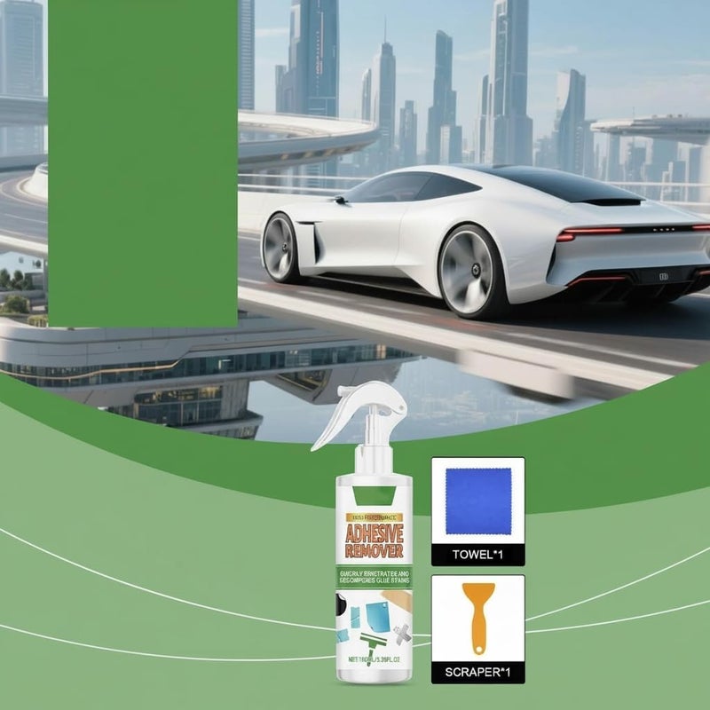 كاست ويف مزيل لاصقات، Surface-Safe Glue Remover مع مكشط بلاستيكي، سعة 3.38 أونصة سائلة، مزيل لاصقات يسهل إزالة اللاصقات والملصقات والديكالات، مزيل لاصقات للسيارات. - Image 5