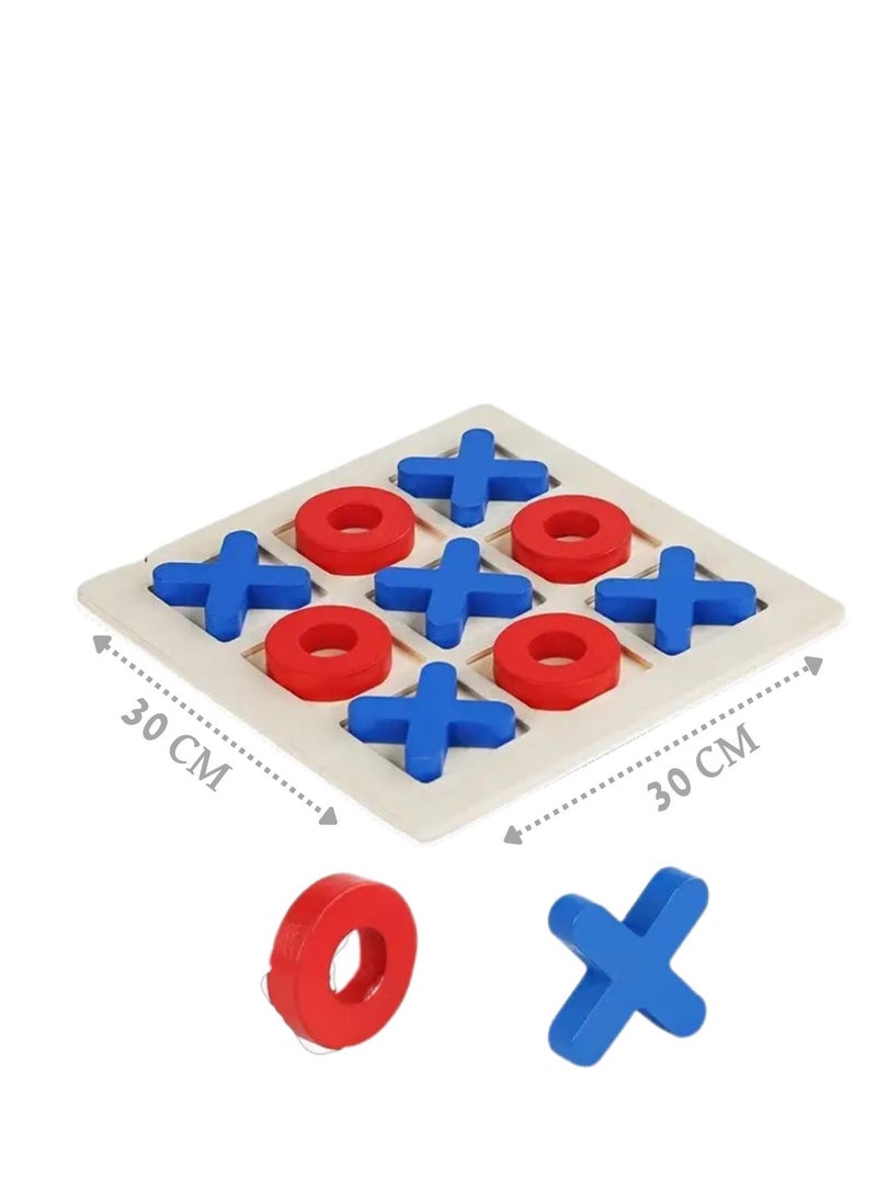 لعبة اكس او خشبية تفاعلية مناسبة للكبار والصغار كبيرة الحجم 30X30 سم قطعة واحدة - Image 4