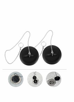 KASTWAVE 2 Pcs Tub Stopper Bathroom Sink Drain Plug Silicone Bathtub Drain Stopper with Chains for Kitchen Bathtub Bathroom Sink Drains  - Image 2