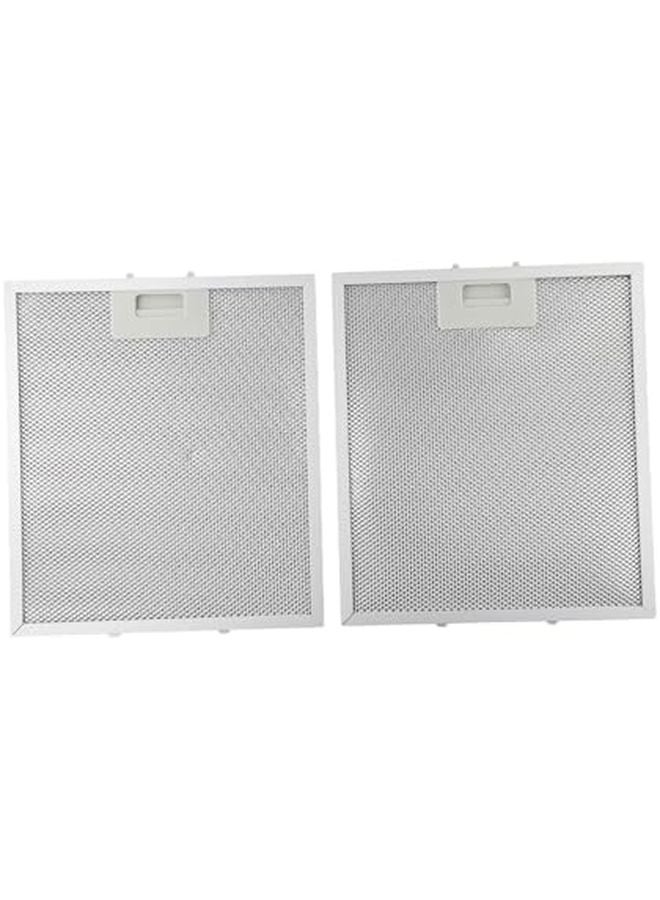 مرشحات شفاط المطبخ الفضية 2 قطعة شبكة معدنية 305 مم × 267 مم × 9 مم ترشح 5 طبقات - Image 1