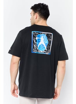 Adidas Men Sportswear Fit Short Sleeves Training T-Shirt, Black  - Image 3