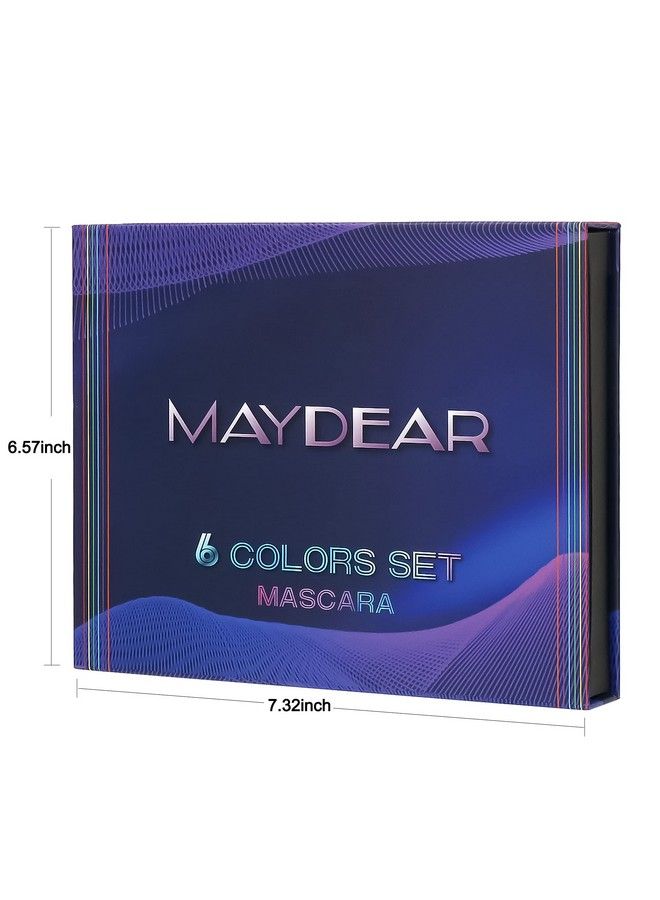 Maydear ماسكارا ملونة مقاومة للماء مجموعة ماسكارا ملونة مهنية من 6 ألوان - Image 4