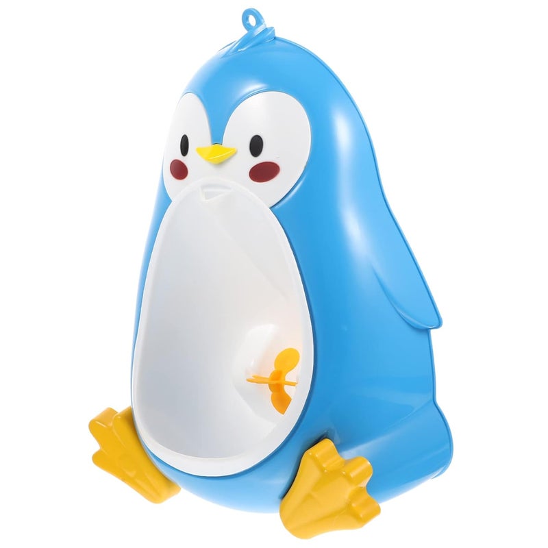 Blue Penguin Potty Training Seat Wall Mount Urinal for Boys Girls with Suction Cups - Image 1