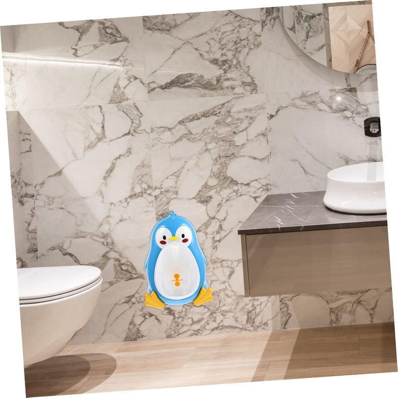 Blue Penguin Potty Training Seat Wall Mount Urinal for Boys Girls with Suction Cups - Image 3