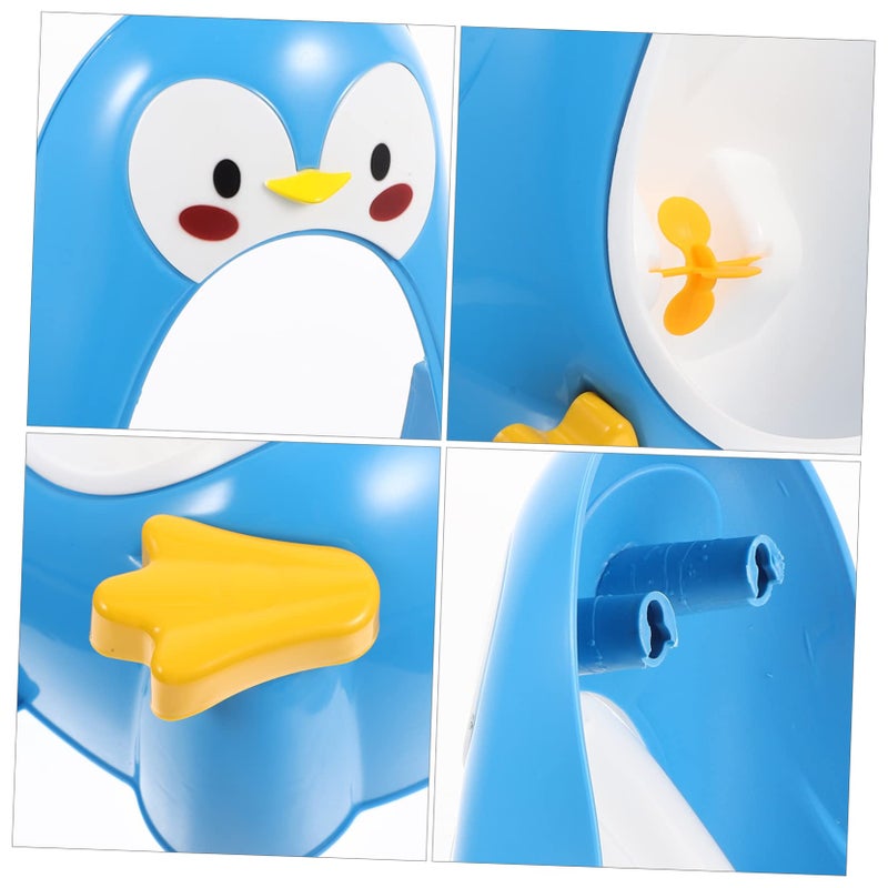 Blue Penguin Potty Training Seat Wall Mount Urinal for Boys Girls with Suction Cups - Image 4