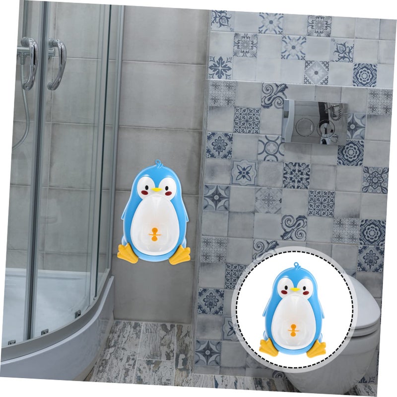 Blue Penguin Potty Training Seat Wall Mount Urinal for Boys Girls with Suction Cups - Image 5