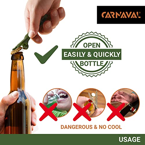 Carnaval Green Army Man Bottle Opener - Funny Bartender Compatible, Metal Mini Soldier Design - Image 5