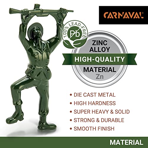 Carnaval Green Army Man Bottle Opener - Funny Bartender Compatible, Metal Mini Soldier Design - Image 4