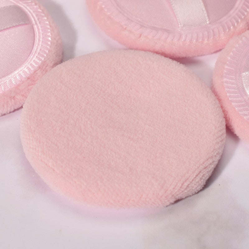 Powder Puff Pink Delicate Soft Short Fluff - Strong Powder Adsorption Body Puff for Loose Powder Cake Makeup Application - Image 3