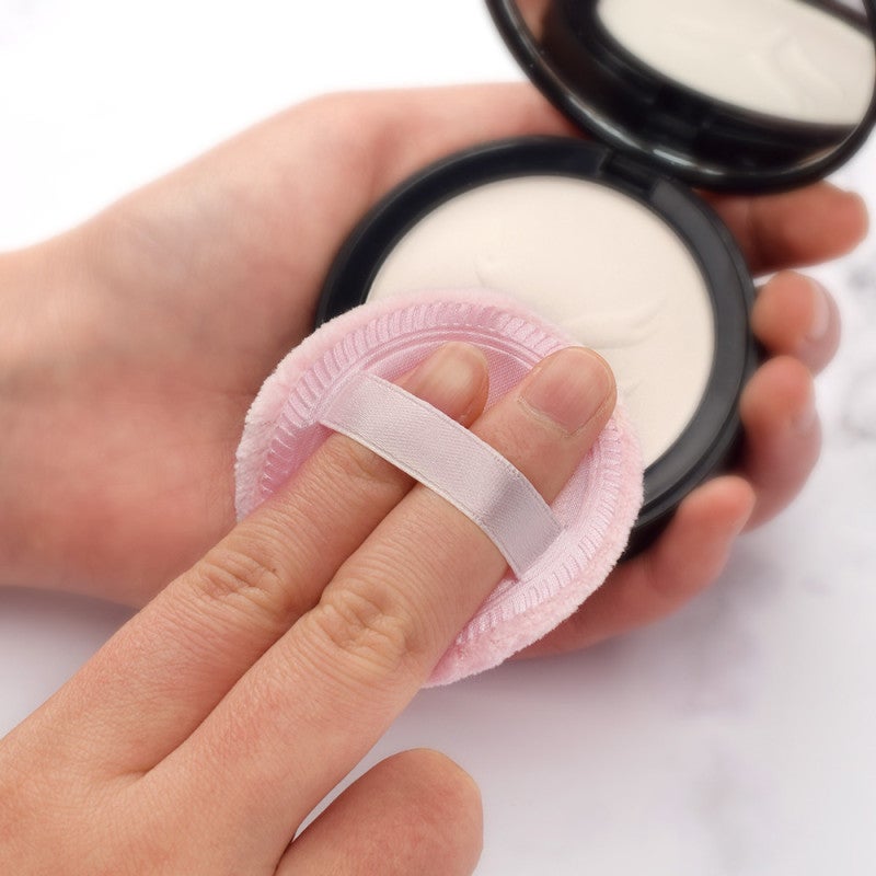 Powder Puff Pink Delicate Soft Short Fluff - Strong Powder Adsorption Body Puff for Loose Powder Cake Makeup Application - Image 4