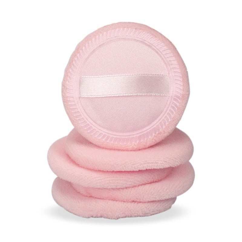 Powder Puff Pink Delicate Soft Short Fluff - Strong Powder Adsorption Body Puff for Loose Powder Cake Makeup Application - Image 1