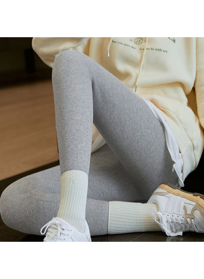 Top melon Women'S Fleece-Lined Leggings, Thick Thermal Leggings For Autumn And Winter, Fashionable Vertical Stripe Warm Leggings, Slim-Fit Casual Pants - Image 2