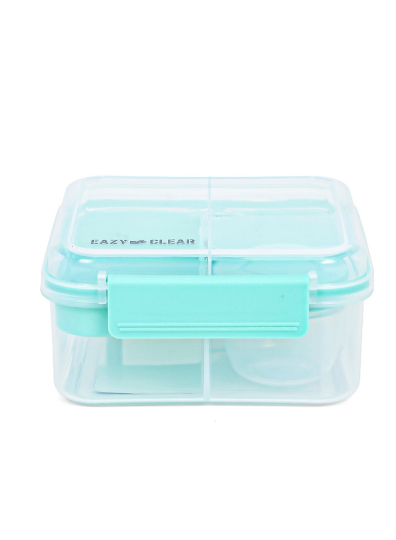 Eazy Kids صندوق غداء بنتو قابل للتحويل 3/4/5 أقسام سعة 1250 مل مع وعاء صلصة سعة 150 مل - أخضر - Image 5