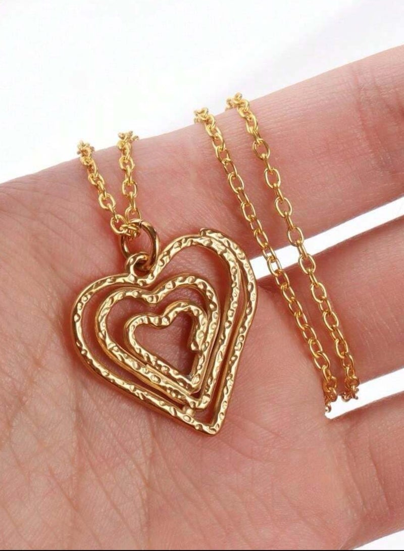 Equal Stainless Steel Gold Plated Necklace For Women - Image 1