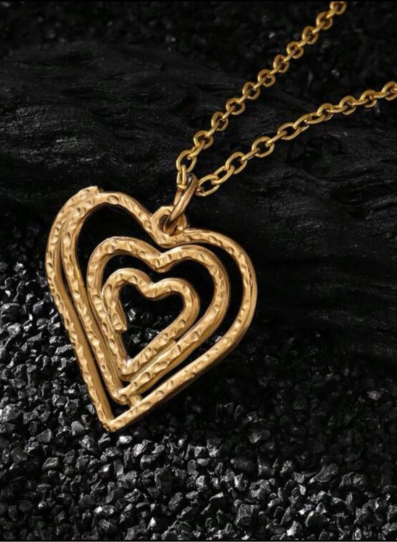 Equal Stainless Steel Gold Plated Necklace For Women - Image 2