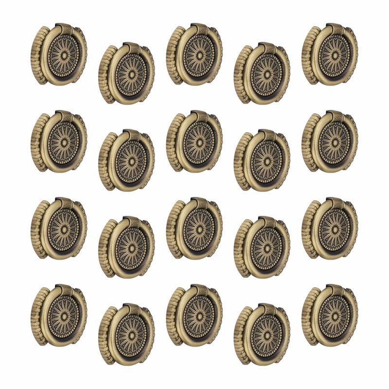 LAPO LAPO 20 Pack Premium Door Knob Elegant Antique Finish Crafted from Durable Zinc Perfect for DrawerCabinetKitchen Drawer Vintage Aesthetics Meet Modern Design Pack of 20 