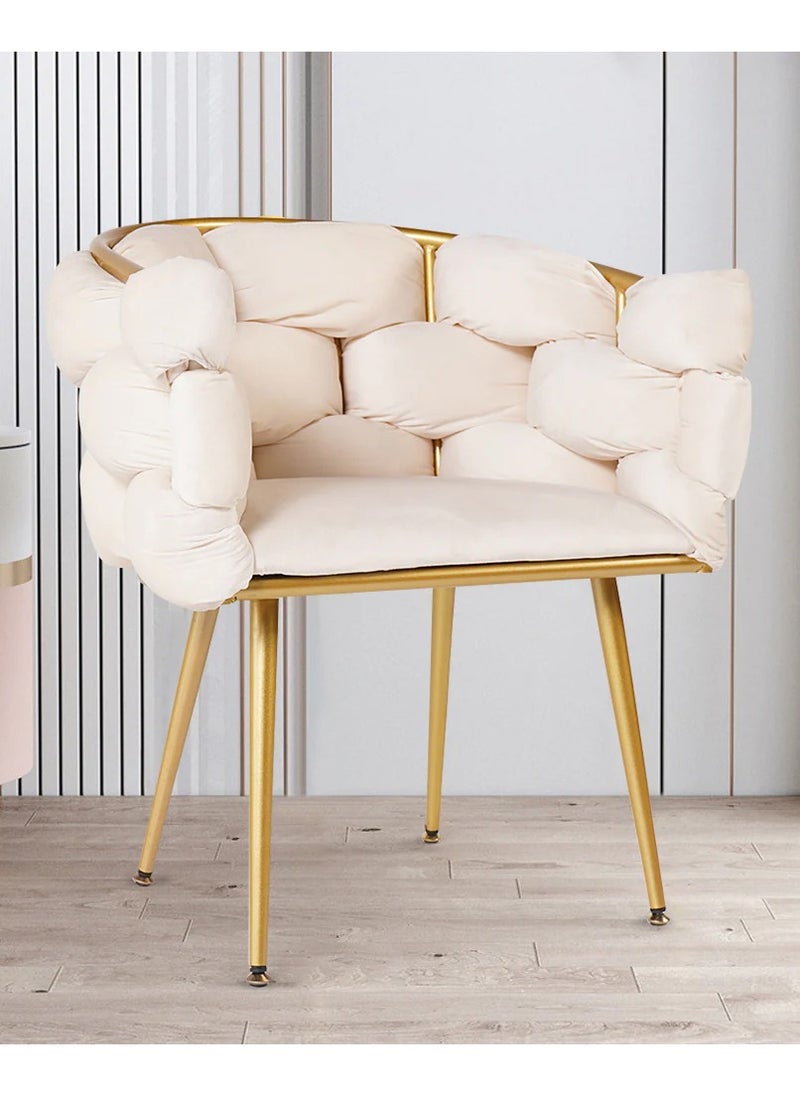 DubaiGallery Nordic home makeup chair modern velvet design luxury bedroom design dressing table leisure living room furniture  - Image 3