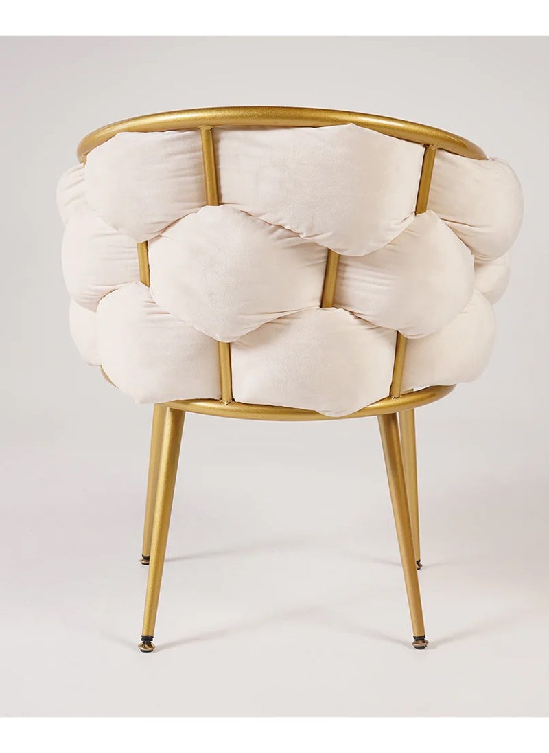 DubaiGallery Nordic home makeup chair modern velvet design luxury bedroom design dressing table leisure living room furniture  - Image 4