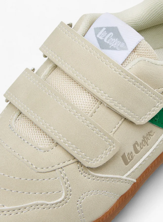 Lee Cooper Boys' Panelled Sneakers with Hook and Loop Closure