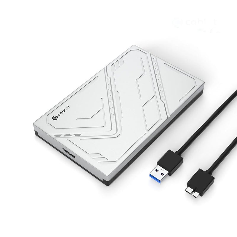 Cablet 2.5 Inch SATA 5Gbps USB 3.0 HDD/SSD Portable External Enclosure for 7mm and 9.5mm, Tool-Free Design, Supports UASP Max 6TB - Image 1