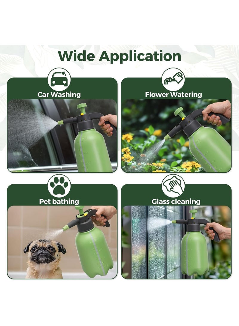 YelaJoy 2L Hand Pump Sprayer, Garden Pump Spray Bottle for Plants, Pressure Sprayer Bottle in Lawn and Garden Yard, Weed Chemical Sprayer with 2 Nozzle & Safety Pressure Relief Valve (2L/0.5Gal) - Image 2