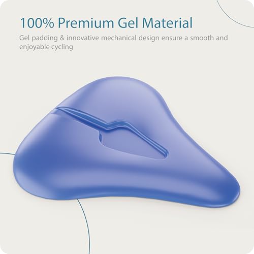 GELRIDE Extra Wide Gel Bicycle Saddle Seat Cushion Cover for Indoor Outdoor Cycling, Exercise Cycle - Soft and Washable, 100% Gel Material, Made in India - Image 2