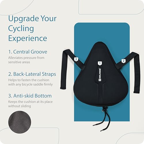 GELRIDE Extra Wide Gel Bicycle Saddle Seat Cushion Cover for Indoor Outdoor Cycling, Exercise Cycle - Soft and Washable, 100% Gel Material, Made in India - Image 5