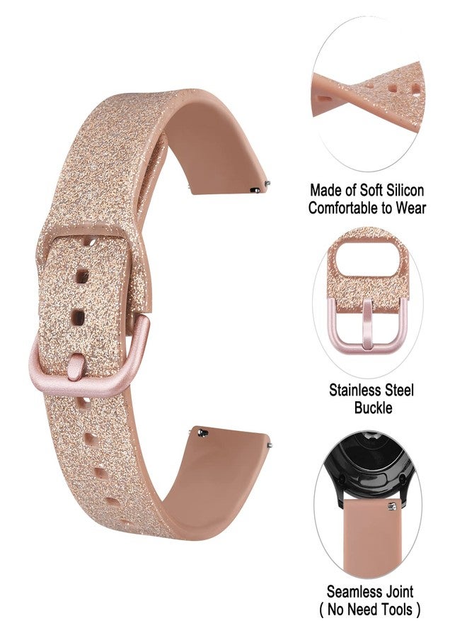 Mugust Veryfit Smart Watch Bands for IDW13, IDW16, IDW19 Smartwatch, Soft Silicone Sport Band for Fitpolo IDW13/Woneligo W13/FITVII HM57, ENOMIR/TOOBUR/MILOUZ/Gydom/Faweio/Veryfit IDW19 (Rose Gold+Wine Red+Shine Rose Gold) - Image 2
