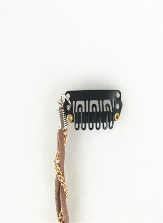 Fodattm 6PCS Lady Women Handmade Colourful Boho Hippie Hair Extensions with Feather Clip Comb Hairpin Headdress Headband DIY Accessories - Image 2