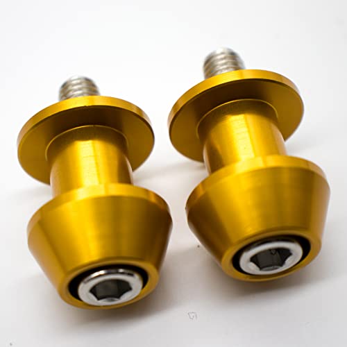 Carmoeignin Motorcycles Swing Arm Sliders, 8mm CNC Aluminium Alloy Swingarm Bobbins Spool Sliders Stand Screw For Honda CBR 600 954 RR Suzuki GSXR Triumph Scrambler 1200XC 1200XE (yellow) - Image 3