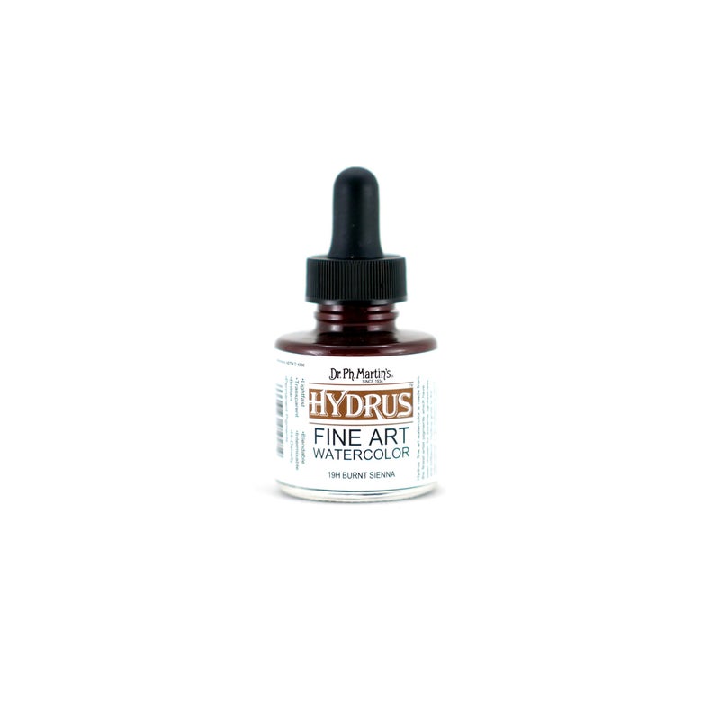 Dr. Ph. Martin's Hydrus Fine Art (19H) Watercolor, 1 oz Bottle, Burnt Sienna - Image 5