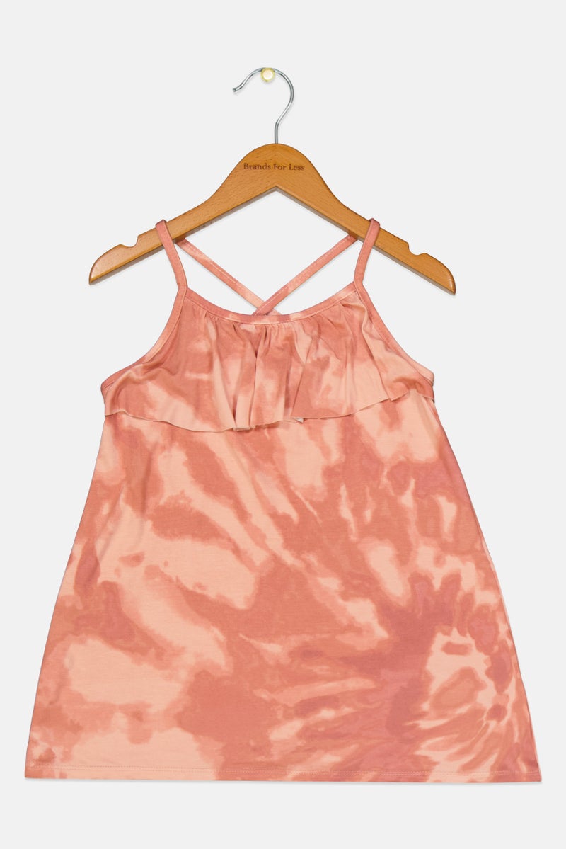 Bixby Kids Girl Crew Neck Top, Pink - Image 1