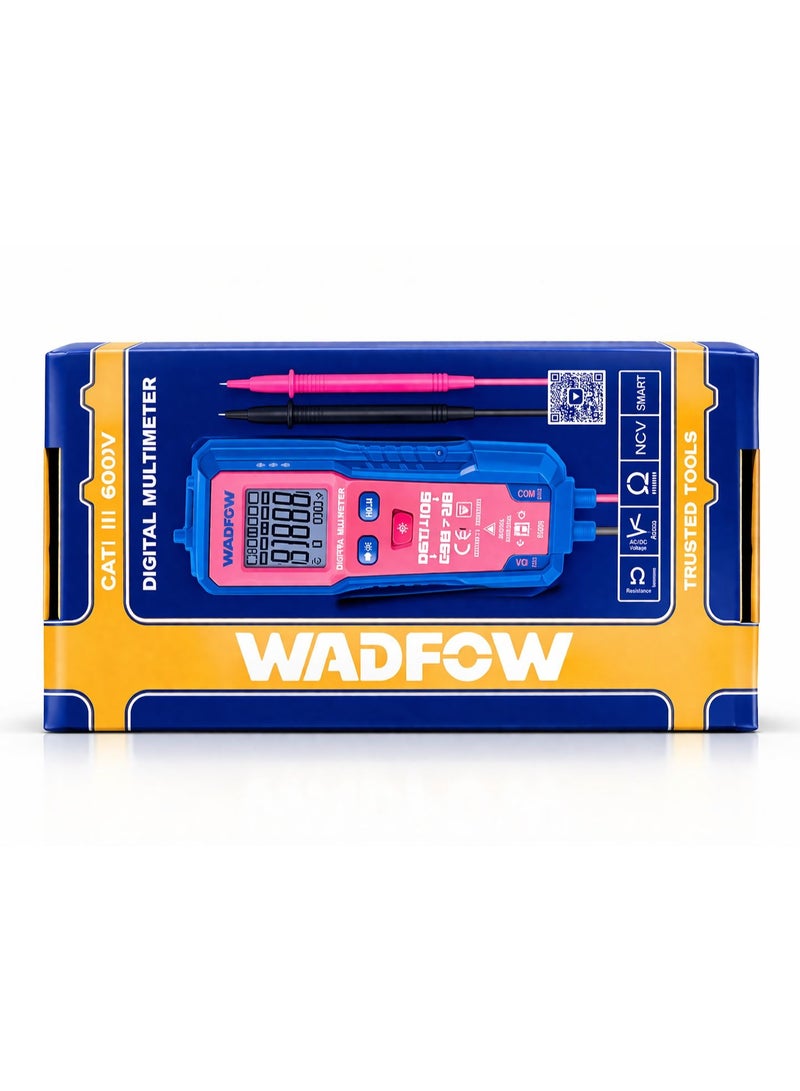 وادفو جهاز ملتيميتر رقمي ذكي WADFOW CAT II 600V – 2000 Counts – قياس الجهد والمقاومة مع خاصية NCV – جودة عالية - Image 2