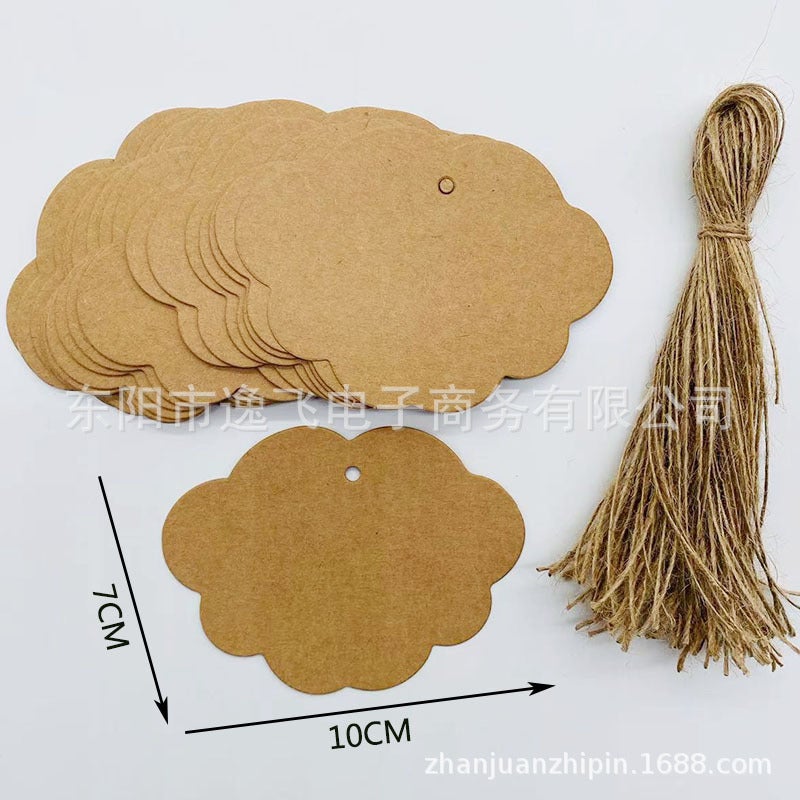 Kraft Paper Blank Card Graffiti Card Kindergarten Partition Card Holiday Packaging Gift Card Greeting Card Decoration Tag - Image 1