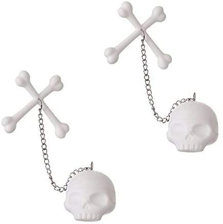 Leaf Tea Infuser Silicone Tea Strainer Coolrunner 2 Pcs Tea Bones Skull Tea Filter Diffuser for Loose Leaf Leaves Mugs and Teapots