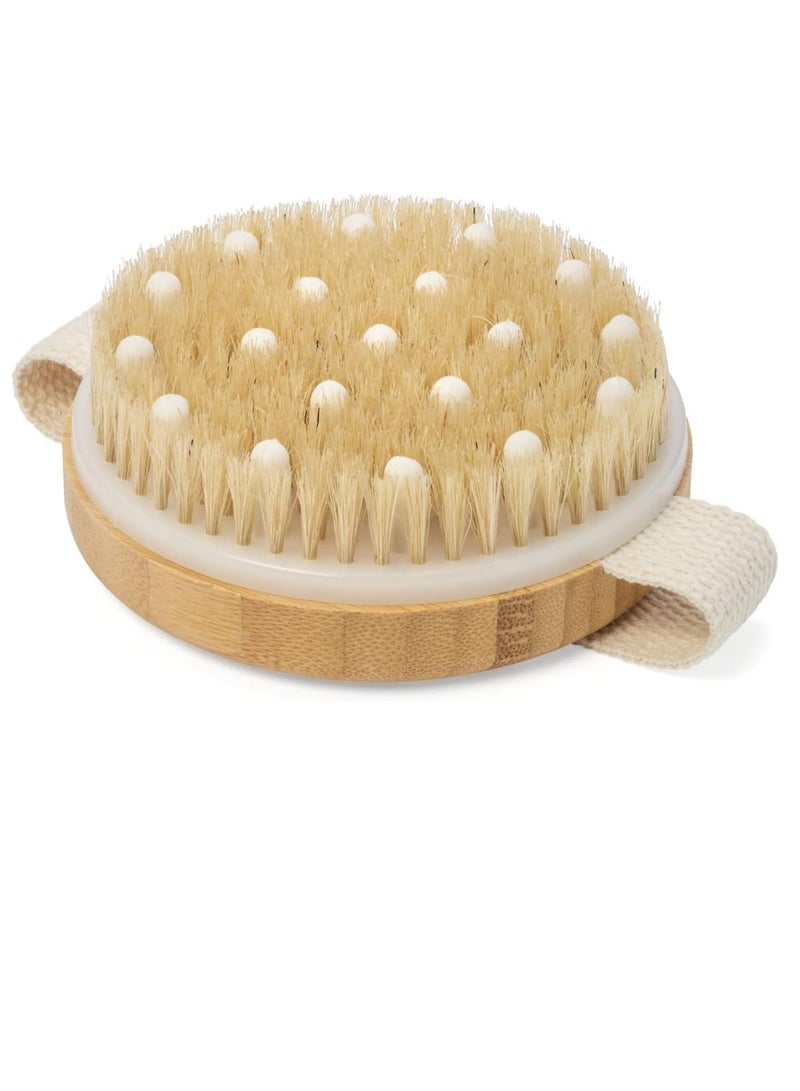 VIUAUAX Body Brush for Wet or Dry Brushing - Gentle Exfoliating for Softer, Glowing Skin - Get Rid of Your Cellulite and Dry Skin, Improve Your Circulation - Gentle Massage Nodes - Image 1