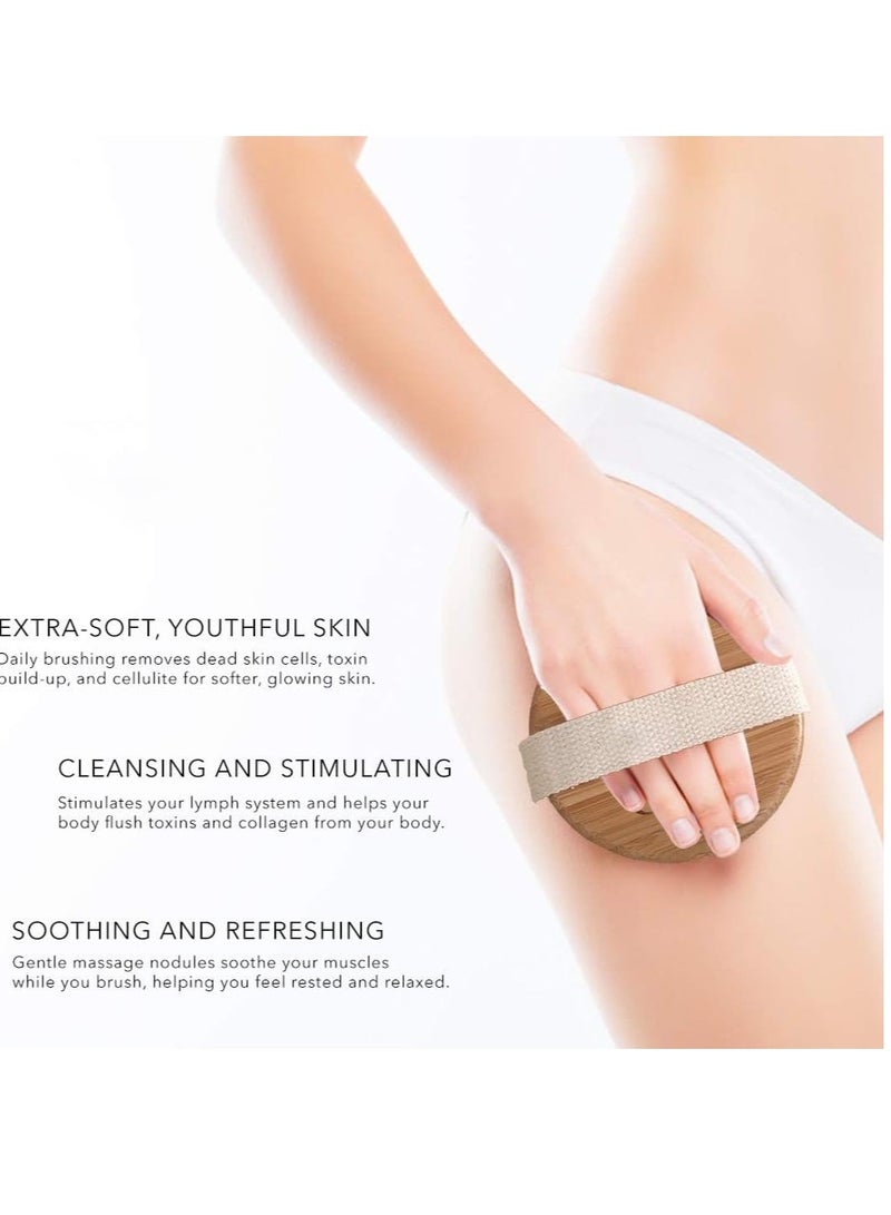 VIUAUAX Body Brush for Wet or Dry Brushing - Gentle Exfoliating for Softer, Glowing Skin - Get Rid of Your Cellulite and Dry Skin, Improve Your Circulation - Gentle Massage Nodes - Image 2