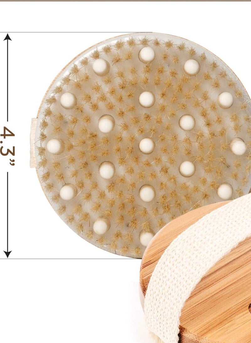 VIUAUAX Body Brush for Wet or Dry Brushing - Gentle Exfoliating for Softer, Glowing Skin - Get Rid of Your Cellulite and Dry Skin, Improve Your Circulation - Gentle Massage Nodes - Image 4
