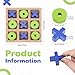 Seenelling Wooden Tic Tac Toe Game Tic Tac Toe Board Game 7 Inch Wood Board Table Top Living Room Decor Fun Family for Family Night Indoor Outdoor Party Adults Classic TravelBlue Green - Image 4