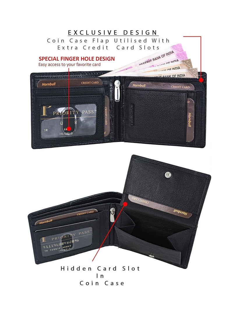 HORNBULL Markus Black Men’s Leather Wallet | Leather Wallet for Men | RFID Men’s Wallet  - Image 4
