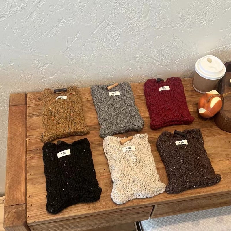 Egg Messenger Bag Small Bag Women'S All-Match Niche Corner Buckle Thick Knitted Shoulder Bag Mobile Phone Bag - Image 4
